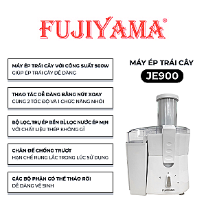  Máy Ép Trái Cây Đa Năng Fujiyama JE900 4 Trong 1 Công Suất 500W Cối 1.5L