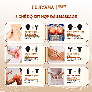 Combo Máy Massage Cầm Tay Fujiyama SF-A32 và 2 đầu nóng lạnh