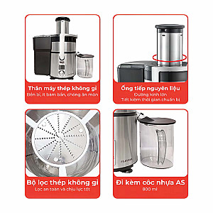  Máy Ép Trái Cây Fujiyama JE962 - Thân Thép Không Gỉ - Công Suất 1000W