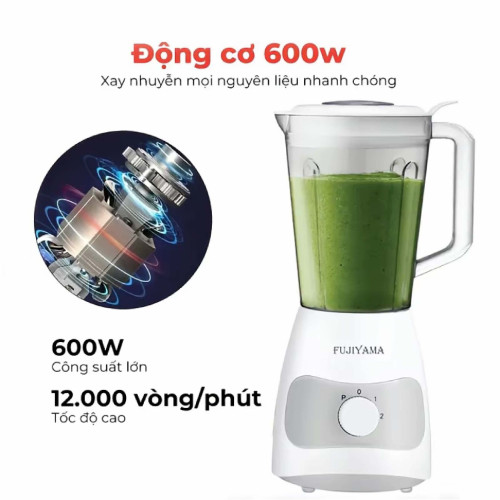 Máy Xay Sinh Tố Fujiyama BL816 - Bộ 2 Cối Đa Năng, Chất Liệu ABS An Toàn, Bền Bỉ – Công Suất 600W