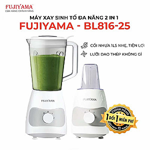 Máy Xay Sinh Tố Fujiyama BL816 - Bộ 2 Cối Đa Năng, Chất Liệu ABS An Toàn, Bền Bỉ – Công Suất 600W