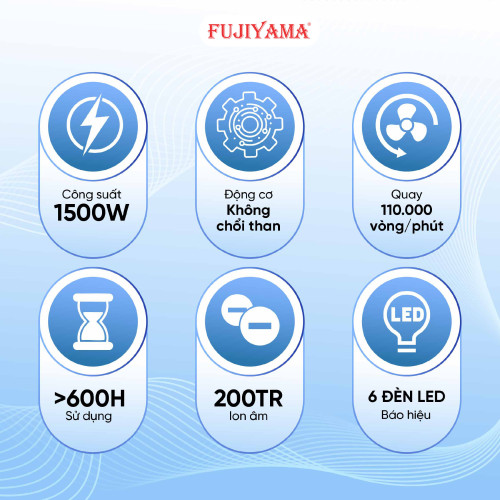 Máy Sấy Tóc Tinh Dầu FUJIYAMA H103 - Công Nghệ I-ON âm, Viên Tinh Dầu Dưỡng Tóc