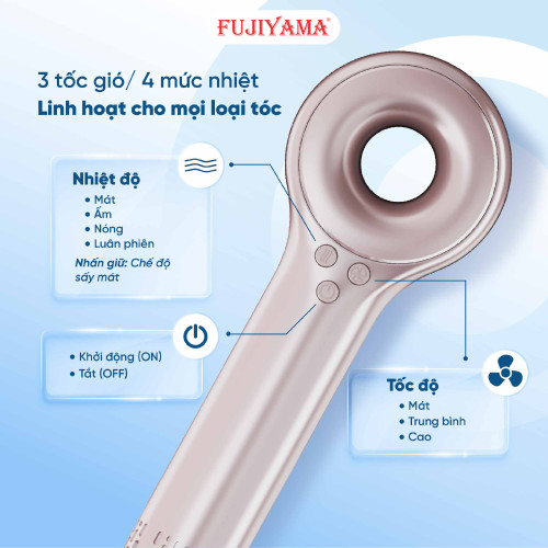 Máy Sấy Tóc Tinh Dầu FUJIYAMA H103 - Công Nghệ I-ON âm, Viên Tinh Dầu Dưỡng Tóc