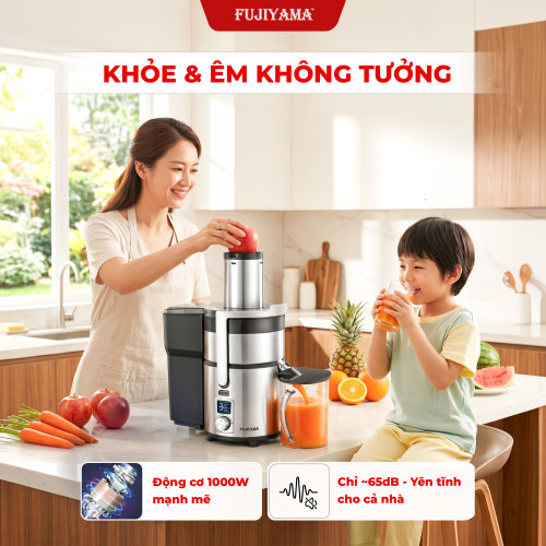 Máy Ép Trái Cây Fujiyama JE962 - Thân Thép Không Gỉ - Công Suất 1000W