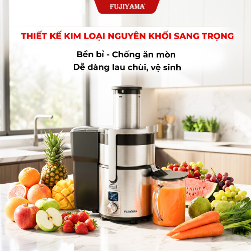 Máy Ép Trái Cây Fujiyama JE962 - Thân Thép Không Gỉ - Công Suất 1000W