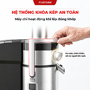 Máy Ép Trái Cây Fujiyama JE962 - Thân Thép Không Gỉ - Công Suất 1000W