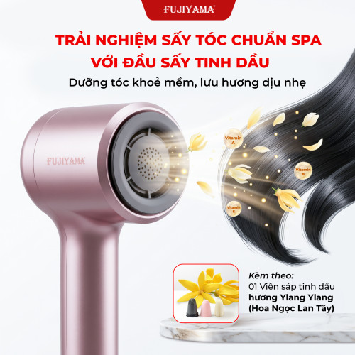 Máy Sấy Tóc Tinh Dầu FUJIYAMA H103 - Công Nghệ I-ON âm, Viên Tinh Dầu Dưỡng Tóc