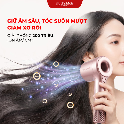 Máy Sấy Tóc Tinh Dầu FUJIYAMA H103 - Công Nghệ I-ON âm, Viên Tinh Dầu Dưỡng Tóc