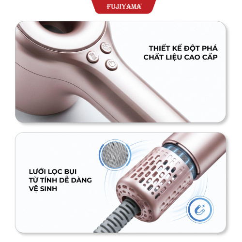 Máy Sấy Tóc Tinh Dầu FUJIYAMA H103 - Công Nghệ I-ON âm, Viên Tinh Dầu Dưỡng Tóc