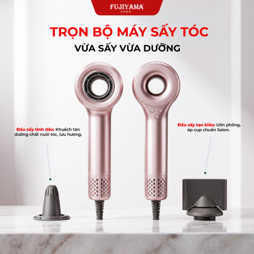 Máy Sấy Tóc Tinh Dầu FUJIYAMA H103 - Công Nghệ I-ON âm, Viên Tinh Dầu Dưỡng Tóc