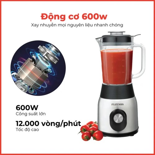 Máy Xay Sinh Tố Fujiyama BL823- Cối Thủy Tinh 1.5L - Công Suất 600W