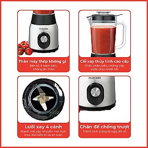 Máy Xay Sinh Tố Fujiyama BL823- Cối Thủy Tinh 1.5L - Công Suất 600W